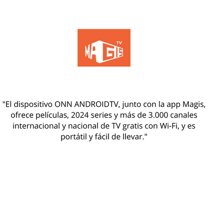 ONN TV 4K DE GOOGLE CON MAGIS TV